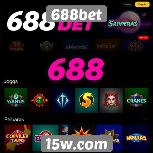 Variedade de jogos disponíveis na plataforma 688bet